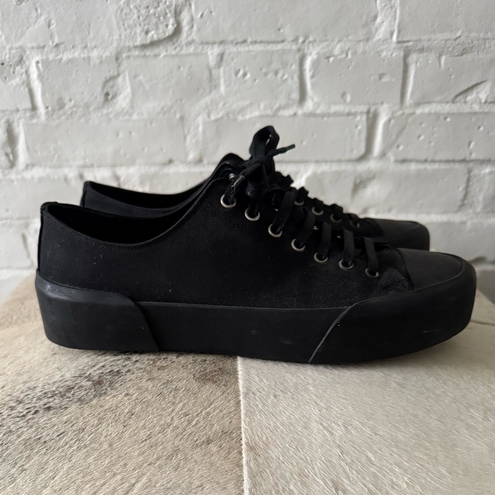 Jil Sander Black Canvas Men's Sneakers